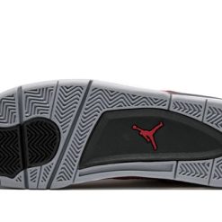 High-quality replica sneakers featuring the Jordan 4 Retro Toro Bravo design, showcasing vibrant red and black colors with iconic detailing, perfect for sneaker enthusiasts and collectors.