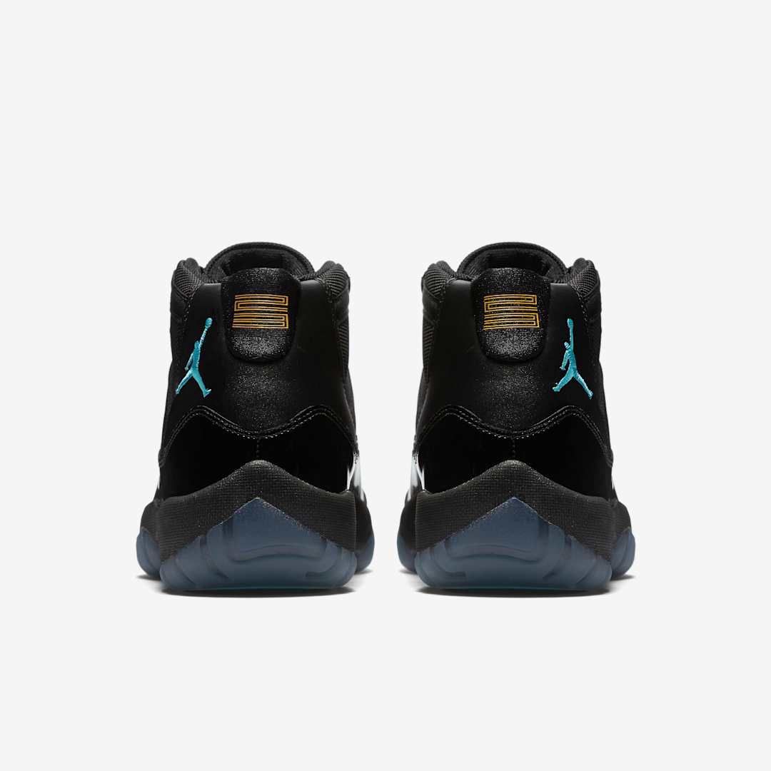 Air Jordan 11 Gamma Blue high-quality replica sneakers featuring a sleek black upper with gamma blue accents and signature white midsole, perfect for sneaker enthusiasts looking for stylish options.