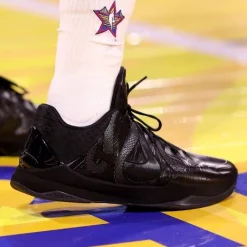 Kobe 5 Protro Year of the Mamba 'Triple Black' high-quality replica sneakers showcasing a sleek all-black design with premium materials and intricate detailing, perfect for basketball enthusiasts and sneaker collectors.