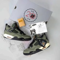Undefeated Air Jordan 4 replica sneakers displayed with a stylish design, featuring a unique colorway and premium materials, perfect for sneaker enthusiasts and collectors.