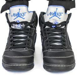 Awake NY Air Jordan 5 Racer Blue high-quality replica sneakers featuring a sleek design with vibrant blue accents and a classic silhouette, perfect for sneaker enthusiasts and collectors.