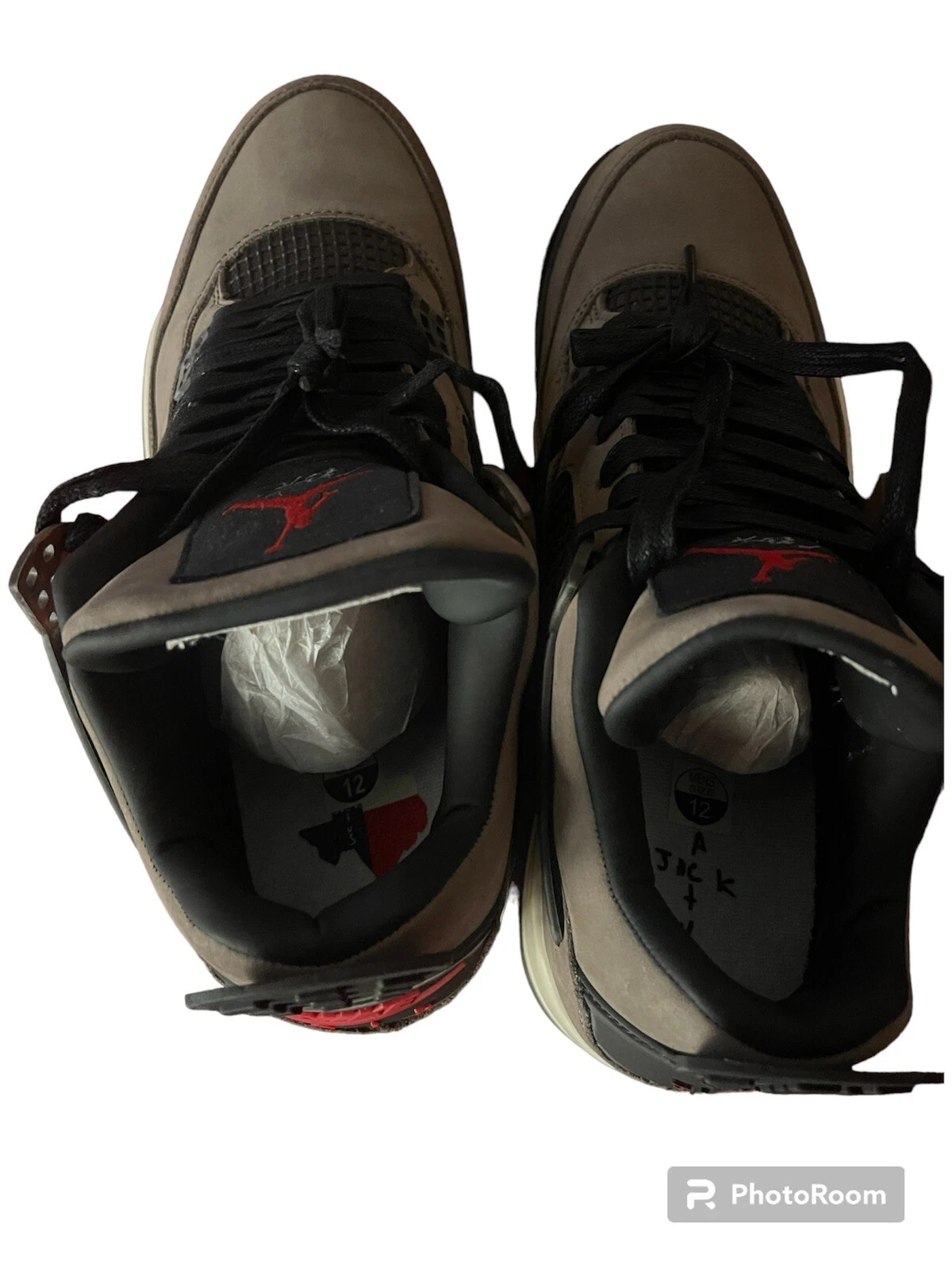 Travis Scott x Air Jordan AJ4 in brown, featuring premium materials and attention to detail, showcasing high-quality replica sneakers designed for style and comfort.