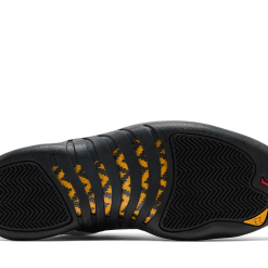 High-quality replica sneakers featuring the Air Jordan 12 Taxi design, showcasing the iconic colorway and detailed craftsmanship.