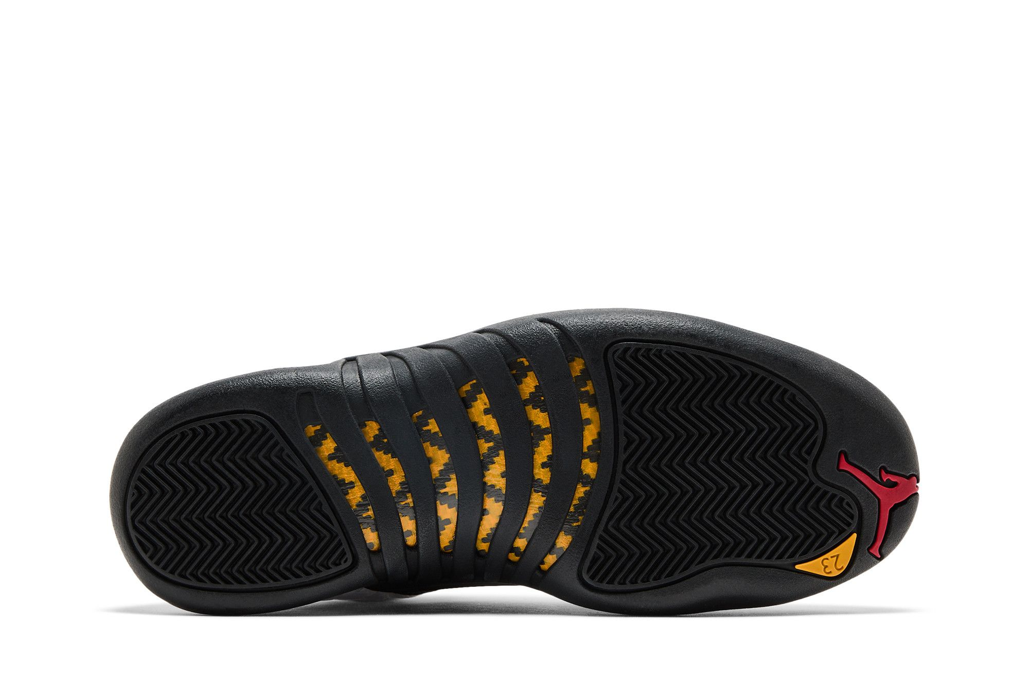 High-quality replica sneakers featuring the Air Jordan 12 Taxi design, showcasing the iconic colorway and detailed craftsmanship.