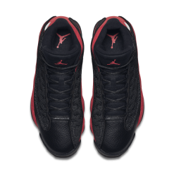 Air Jordan 13 Retro Bred 2017 replica sneakers featuring a classic black and red colorway, showcasing high-quality craftsmanship and attention to detail, perfect for sneaker enthusiasts and collectors.