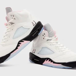 Air Jordan 5 35th Anniversary Soft Pink replica sneakers featuring a soft pink colorway, premium materials, and iconic design details, perfect for sneaker enthusiasts seeking high-quality replicas.
