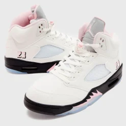 Air Jordan 5 35th Anniversary Soft Pink replica sneakers featuring a stylish soft pink colorway, premium materials, and iconic design elements, perfect for sneaker enthusiasts and collectors.