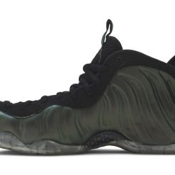 High-quality replica sneakers featuring the Nike Air Foamposite Pro Pine Green model, showcasing its signature sleek design and vibrant colorway.